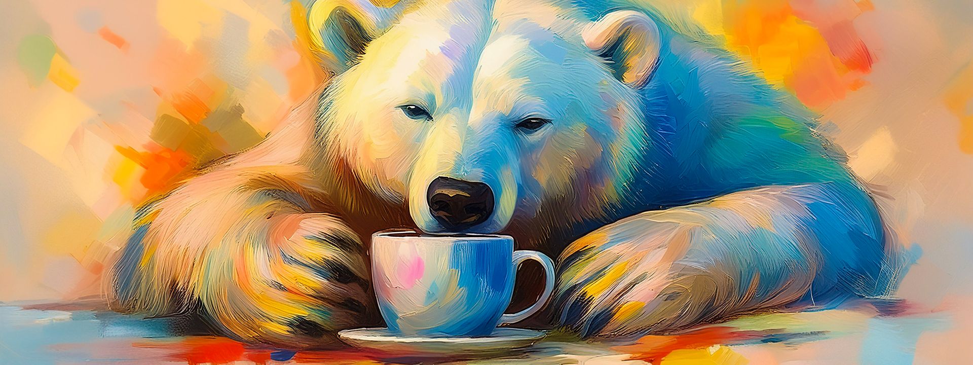 Polar Bear With Coffee
